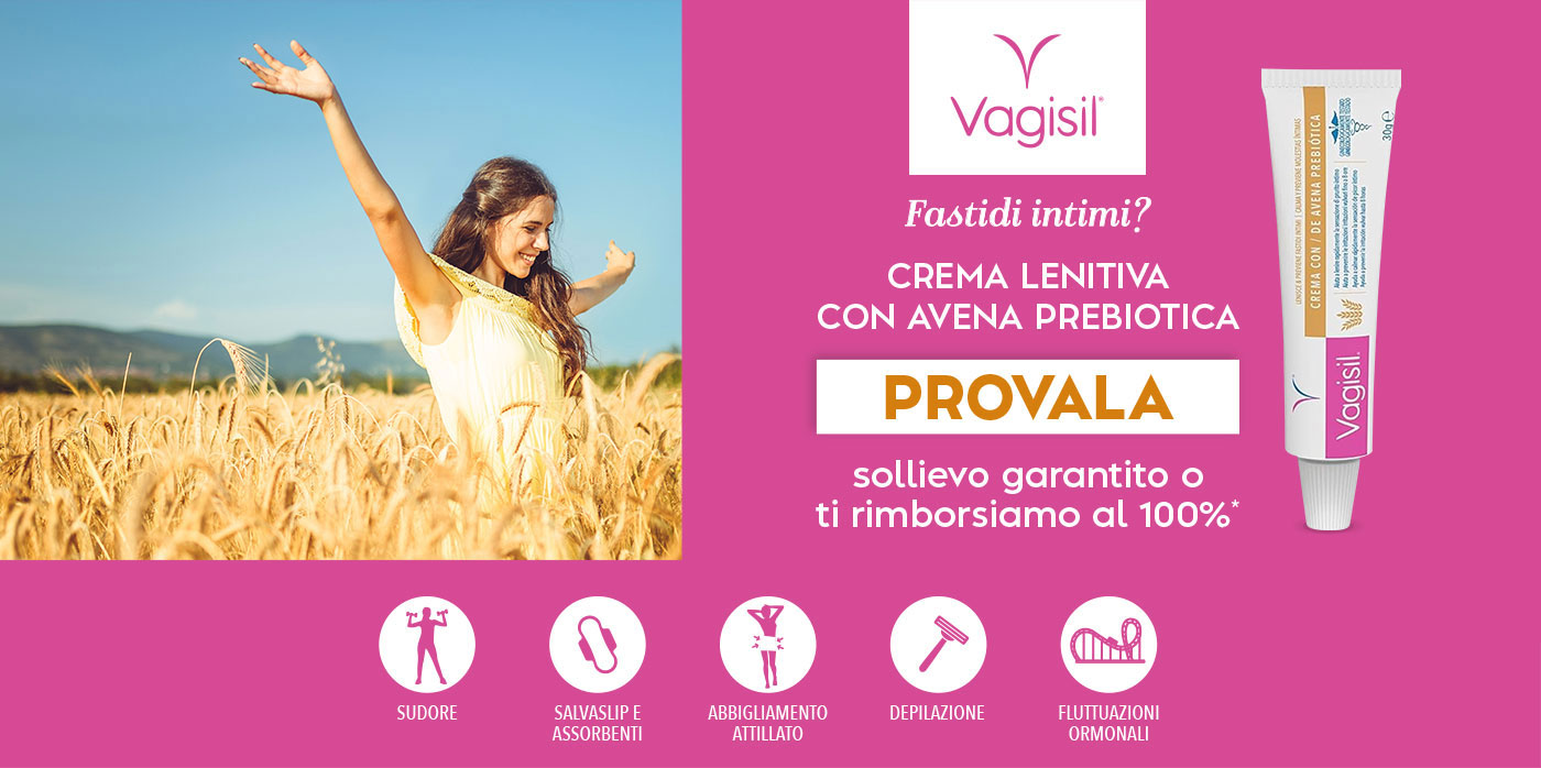 Vagisil Crema Lenitiva con avena prebiotica; provala, sollievo garantito o ti rimborsiamo al 100%*